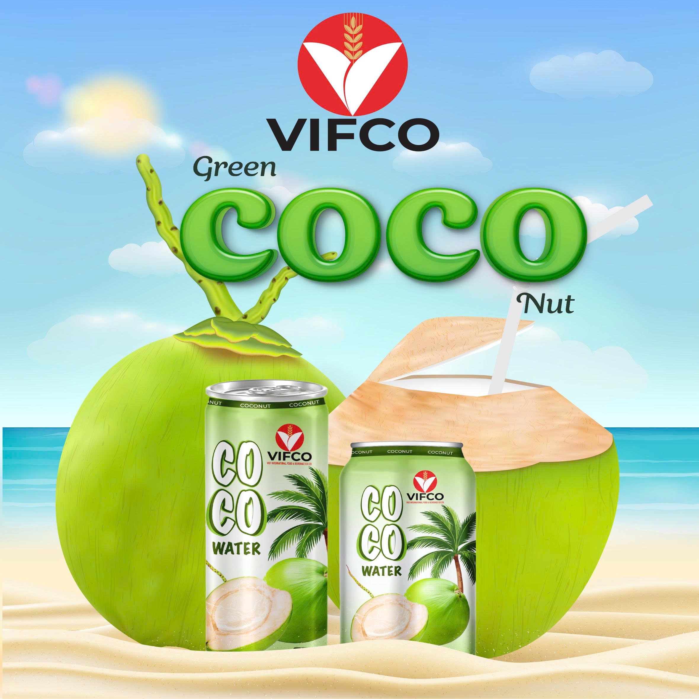 Coconut Water with Pulp OEM Manufacturer in Vietnam – VIFCO Vietnam