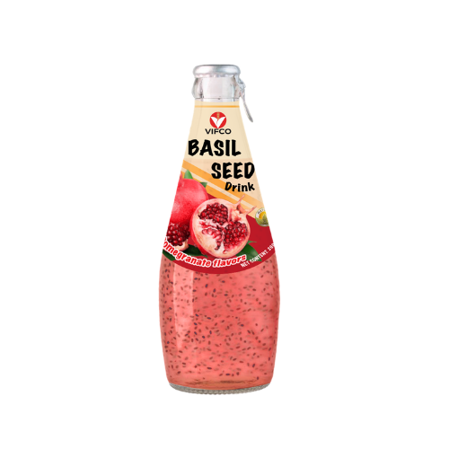 VIFCO Dragon Fruit Basil Seed Drink 290ML Glass Bottle | OEM Beverage Manufacturer - Image 2
