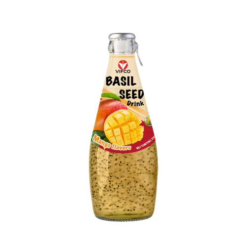 VIFCO Dragon Fruit Basil Seed Drink 290ML Glass Bottle | OEM Beverage Manufacturer - Image 3