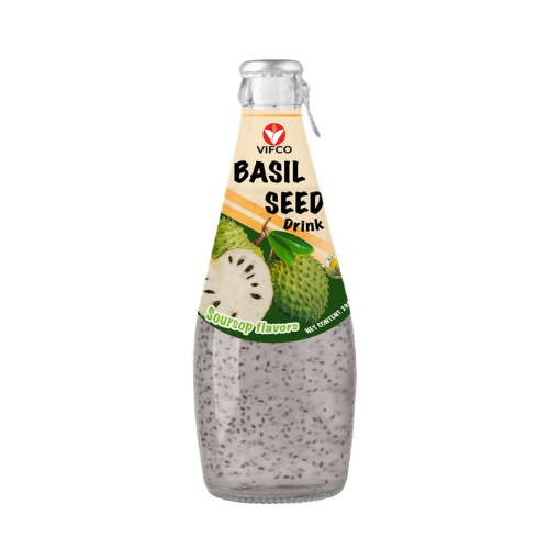 VIFCO Dragon Fruit Basil Seed Drink 290ML Glass Bottle | OEM Beverage Manufacturer - Image 4