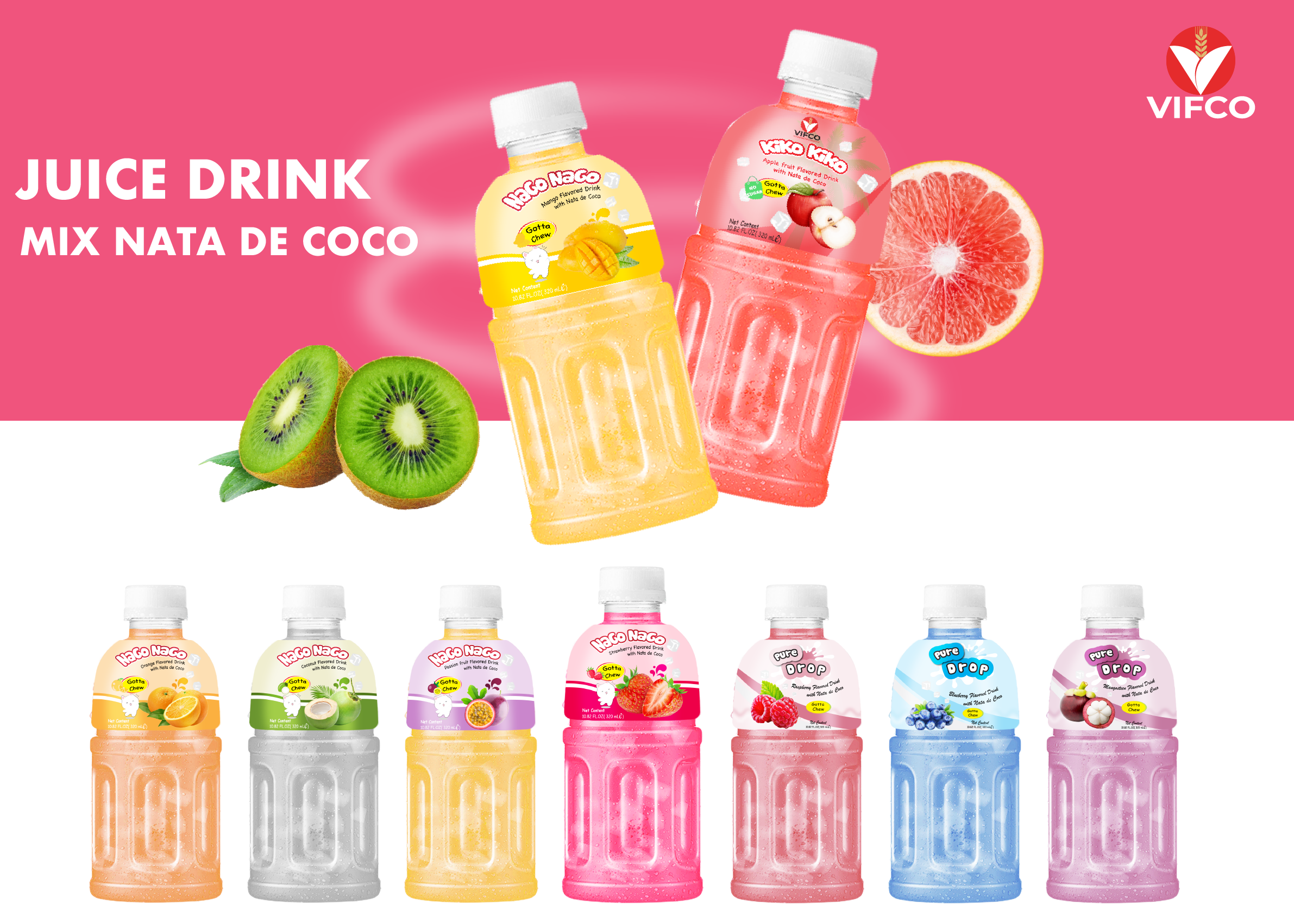 VIFCO Mango Juice Drink with Pulp – Tropical Delight