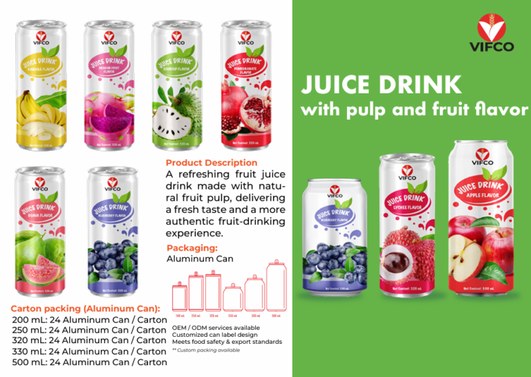 VIFCO Fruit Juice With Pulp – Premium OEM Fruit Juice Manufacturer From Vietnam